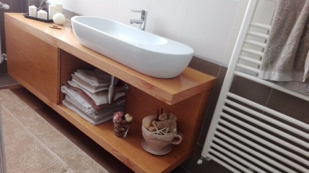 mobile bagno in rovere naturale